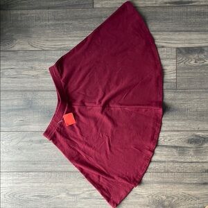 Chic Wine Red Skater Skirt